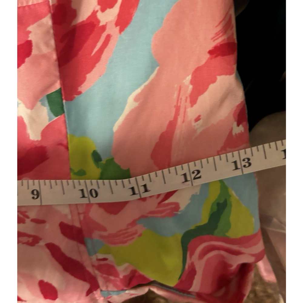 Lilly Pulitzer Dress 0 Orange Floral Fit & Flare Mini Pocket Cocktail - Picture 7 of 9